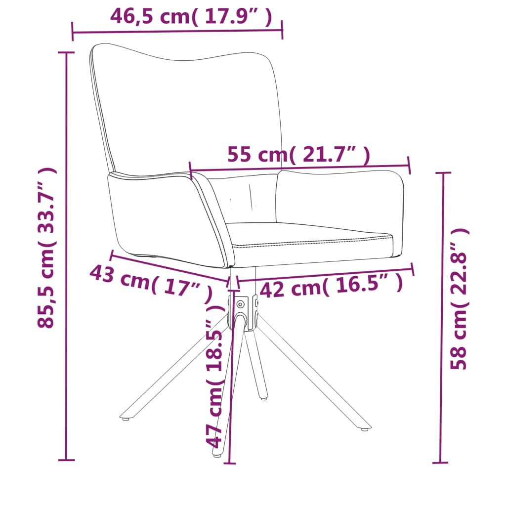 Swivel Dining Chairs 2 pcs Dark Grey Velvet