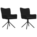 Swivel Dining Chairs 2 pcs Black Velvet