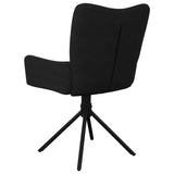 Swivel Dining Chairs 2 pcs Black Velvet - Rear View