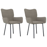 Dining Chairs 2 pcs Light Grey Velvet