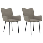 Dining Chairs 2 pcs Light Grey Velvet