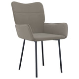 Dining Chairs 2 pcs Light Grey Velvet