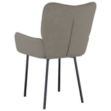Dining Chairs 2 pcs Light Grey Velvet - Rear View