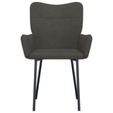 Dining Chairs 2 pcs Dark Grey Velvet