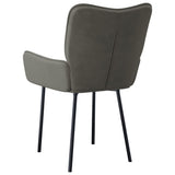 Dining Chairs 2 pcs Dark Grey Velvet - Rear View