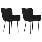 Dining Chairs 2 pcs Black Velvet