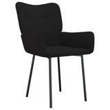 Dining Chairs 2 pcs Black Velvet - Side View