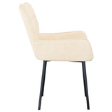 Dining Chairs 2 pcs Cream Velvet - 45-Degree Angle