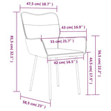 Dining Chairs 2 pcs Cream Velvet - Extra Image