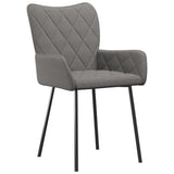 Dining Chairs 2 pcs Light Grey Fabric