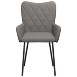 Dining Chairs 2 pcs Light Grey Fabric - Top-Down View