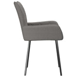 Dining Chairs 2 pcs Light Grey Fabric - 45-Degree Angle