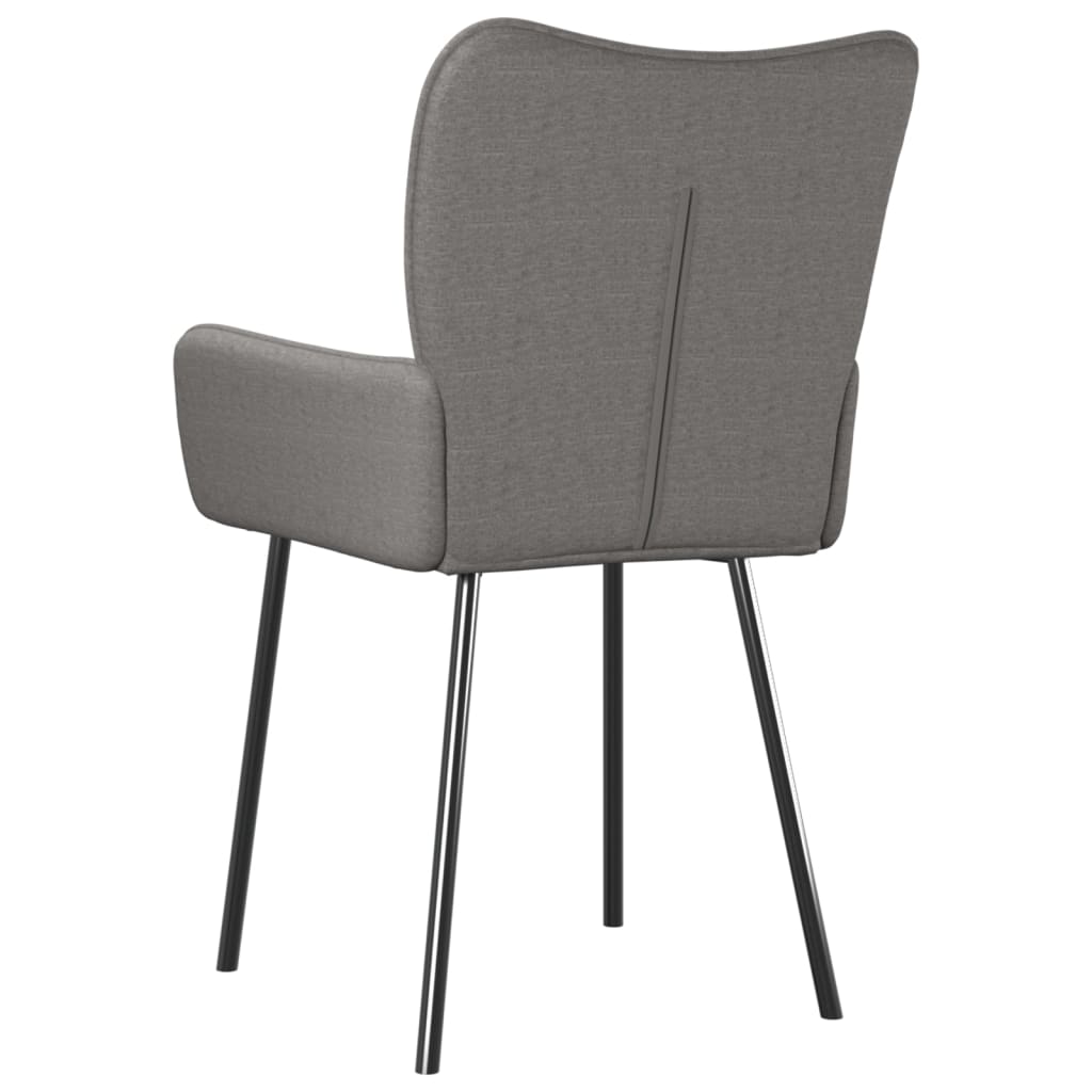 Dining Chairs 2 pcs Light Grey Fabric