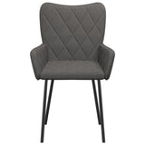Dining Chairs 2 pcs Dark Grey Fabric