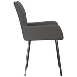 Dining Chairs 2 pcs Dark Grey Fabric - 45-Degree Angle