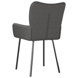 Dining Chairs 2 pcs Dark Grey Fabric - Rear View