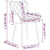 Dining Chairs 2 pcs Dark Grey Fabric