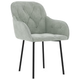 Dining Chairs 2 pcs Light Grey Velvet