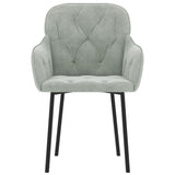 Dining Chairs 2 pcs Light Grey Velvet