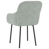 Dining Chairs 2 pcs Light Grey Velvet - Rear View