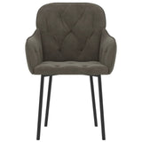 Dining Chairs 2 pcs Dark Grey Velvet