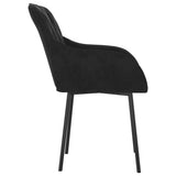 Dining Chairs 2 pcs Black Velvet - 45-Degree Angle