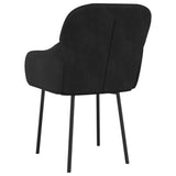 Dining Chairs 2 pcs Black Velvet - Rear View