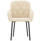 Dining Chairs 2 pcs Cream Velvet