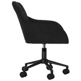 Swivel Office Chair Black Velvet