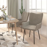 Dining Chairs 2 pcs Light Grey Velvet - Side View