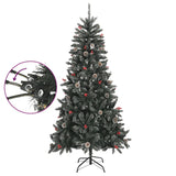 Artificial Christmas Tree with Stand Green 210 cm PVC - Side View