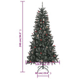 Artificial Christmas Tree with Stand Green 240 cm PVC - Extra Image
