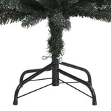 Artificial Slim Christmas Tree with Stand Green 120 cm PVC - Top-Down View