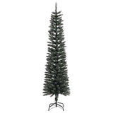 Artificial Slim Christmas Tree with Stand Green 180 cm PVC - Side View