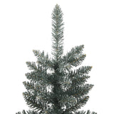 Artificial Slim Christmas Tree with Stand Green 210 cm PVC - Side View