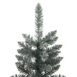 Artificial Slim Christmas Tree with Stand Green 240 cm PVC - Side View
