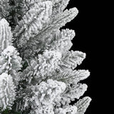 Artificial Christmas Tree with Flocked Snow 180 cm PVC&PE - Rear View