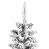 Artificial Slim Christmas Tree with Flocked Snow 120 cm PVC&PE