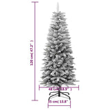Artificial Slim Christmas Tree with Flocked Snow 120 cm PVC&PE - Extra Image