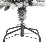 Artificial Slim Christmas Tree with Flocked Snow 240 cm PVC&PE - Close-Up Angle