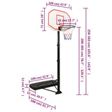 Basketball Stand White 258-363 cm Polyethene - Extra Image