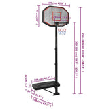 Basketball Stand Black 258-363 cm Polyethene - Extra Image