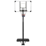 Basketball Stand Transparent 256-361 cm Polycarbonate - Front View