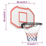 Basketball Backboard White 90x60x2 cm Polyethene