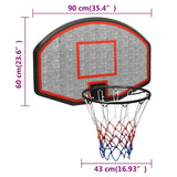 Basketball Backboard Black 90x60x2 cm Polyethene - Close-Up Angle