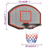 Basketball Backboard Black 71x45x2 cm Polyethene - Extra Image