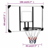 Basketball Backboard Transparent 106x69x3 cm Polycarbonate - Low Angle