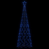 Christmas Cone Tree Blue 500 LEDs 100x300 cm - Side View