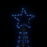 Christmas Cone Tree Blue 500 LEDs 100x300 cm - Top-Down View