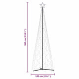Christmas Cone Tree Blue 500 LEDs 100x300 cm - Low Angle